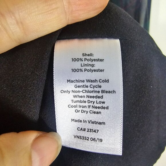 Talbots Plaid Ruffle Blouse 1XP Poet Sleeves Christmas Flowy Lined Lightweight - Picture 6 of 9